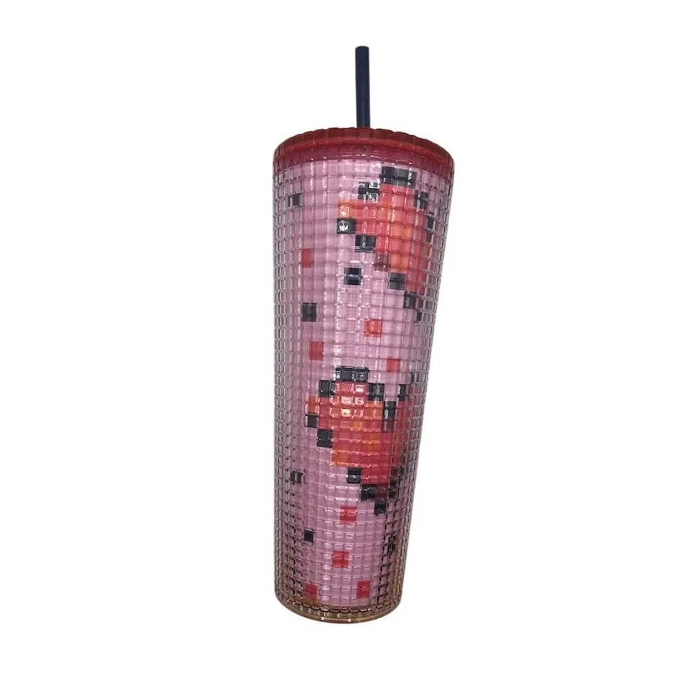 Starbucks Valentine's Day Pixel Hearts Tumbler Multicolor 2025 Edition